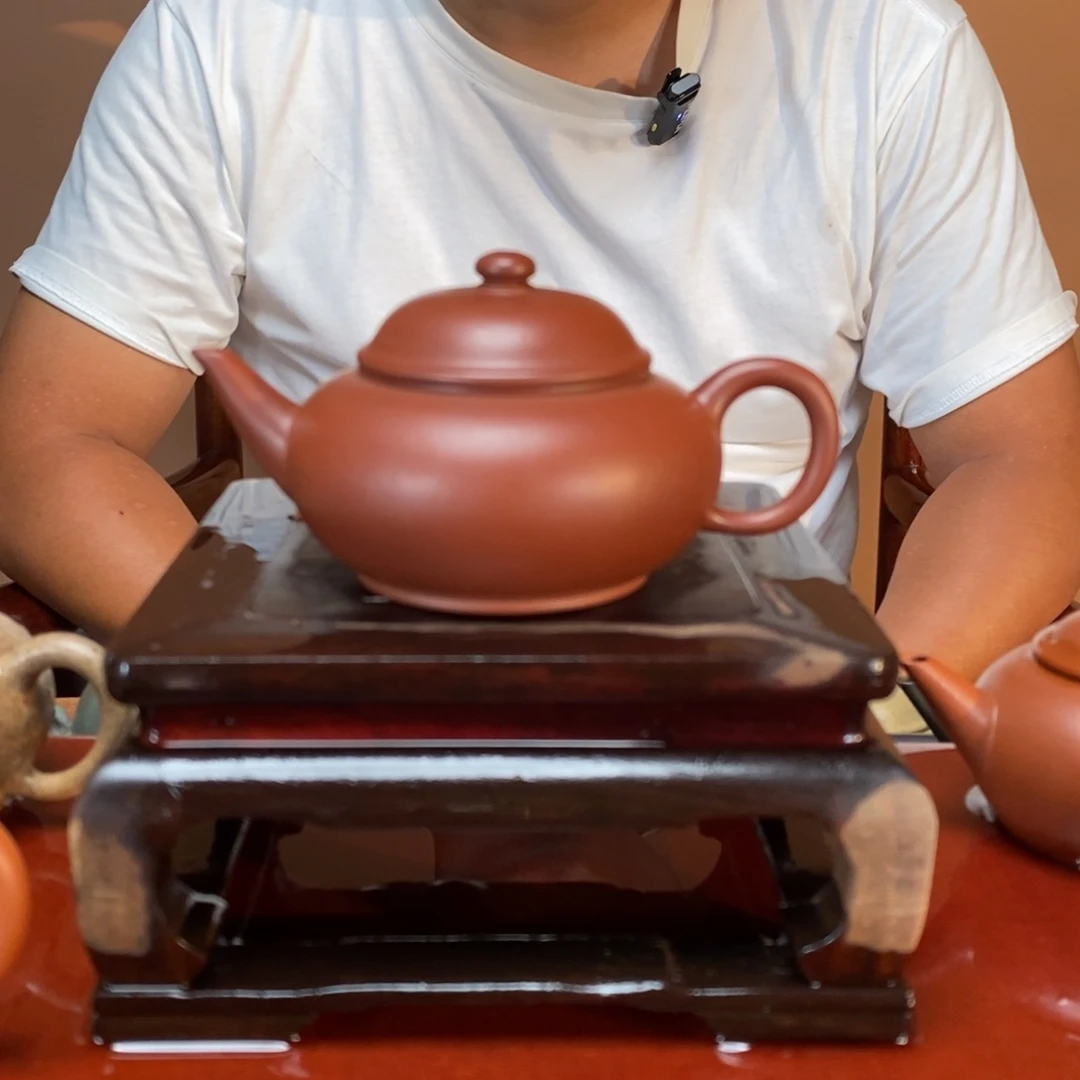 茶壶紫砂高端130cc红泥鸭浦水平