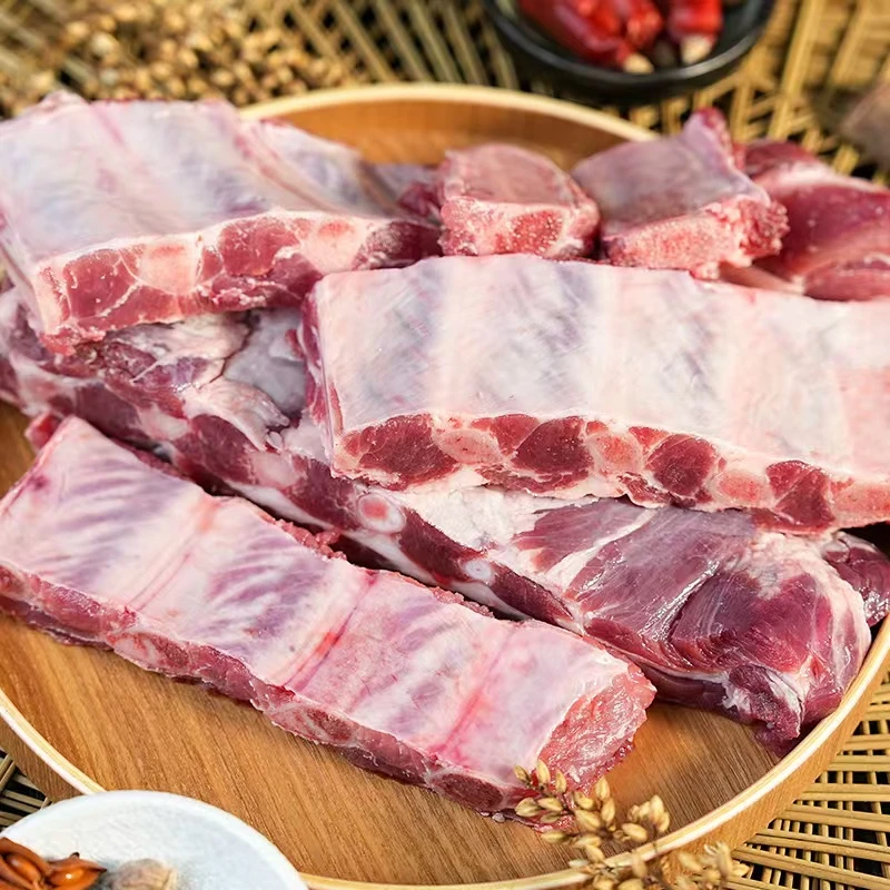 黑猪纯肋排四斤装 散养一年黑猪 无脊骨无边角料 新鲜冷链发货