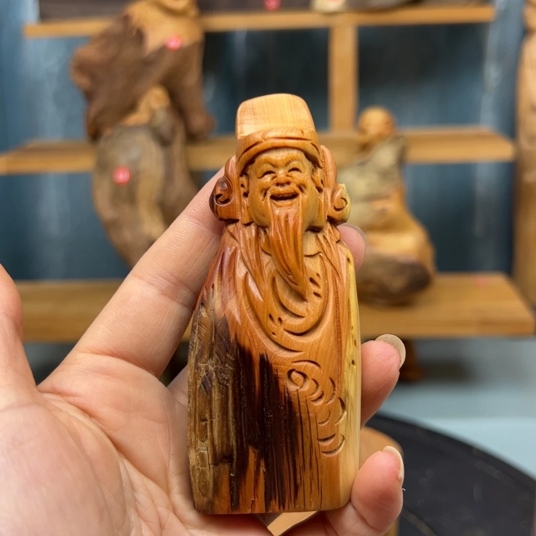 木活**下崖柏木摆件手把件