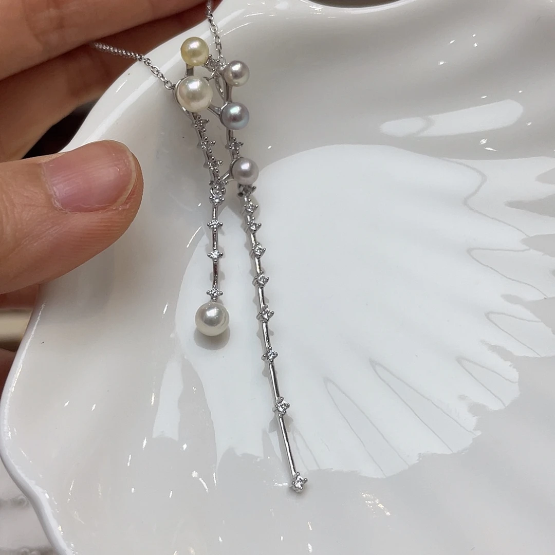颈饰海水珍珠银S925镶嵌