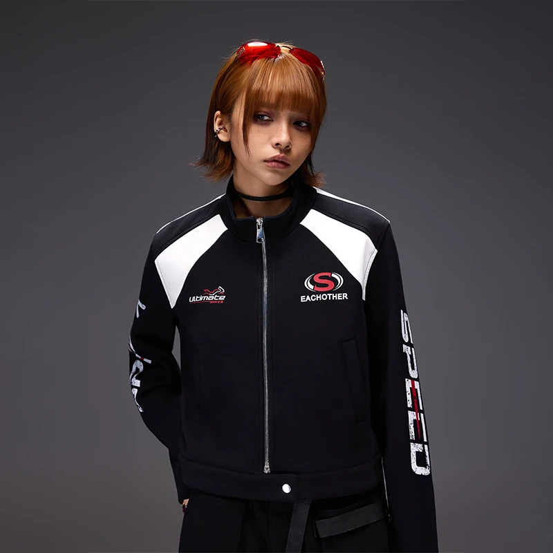 运动外套春季直下摆厚款立领女士拉链运动女款Q52152