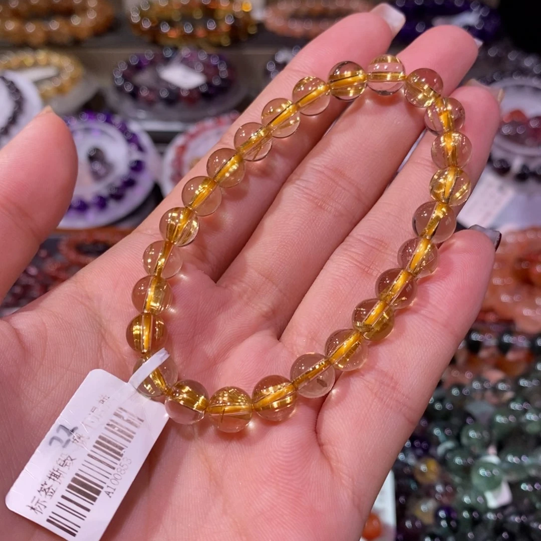 水晶手链未镶嵌金钛晶7.8m m