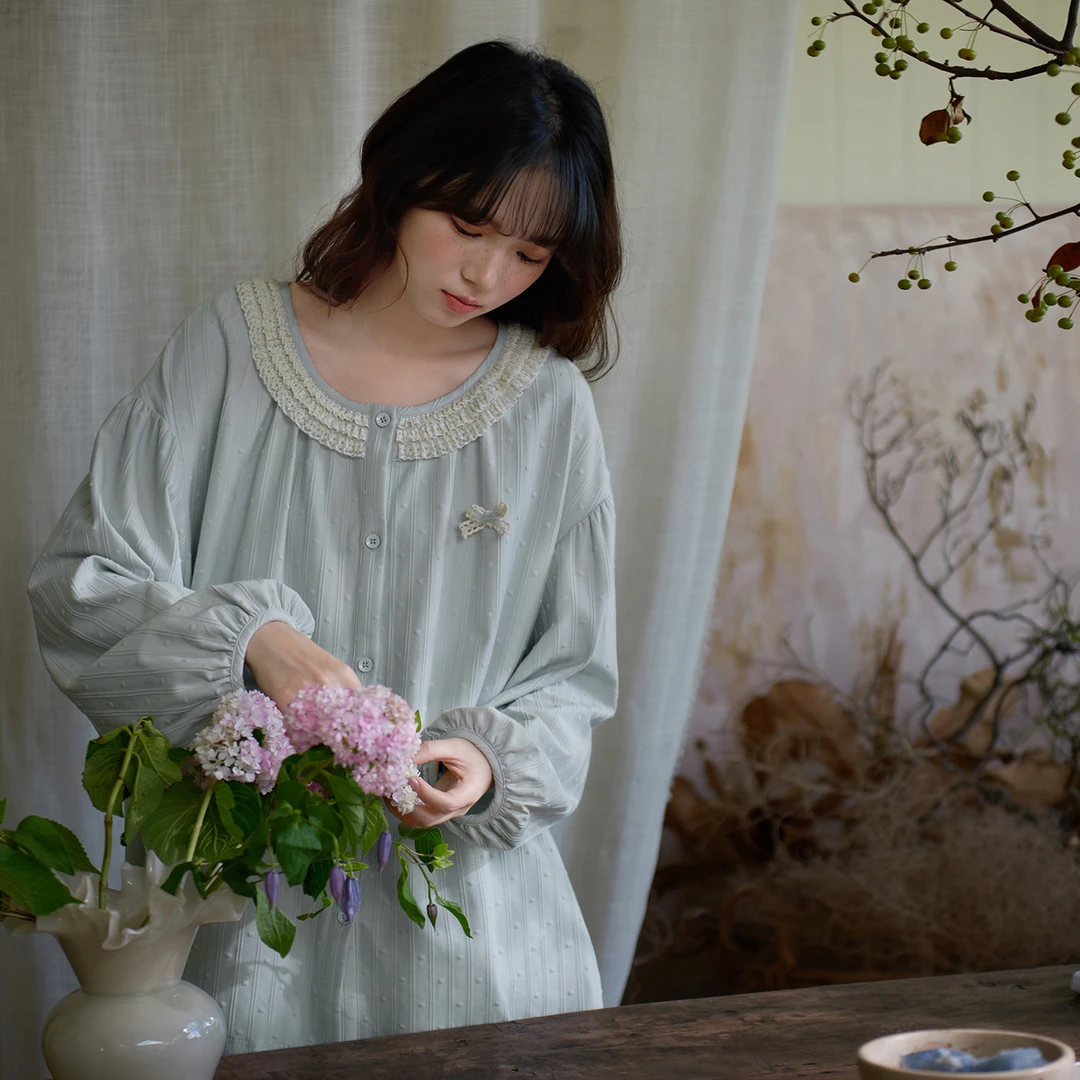 马克公主可出门睡衣女秋季新款甜美洋气纯棉长袖秋冬可外穿家居服