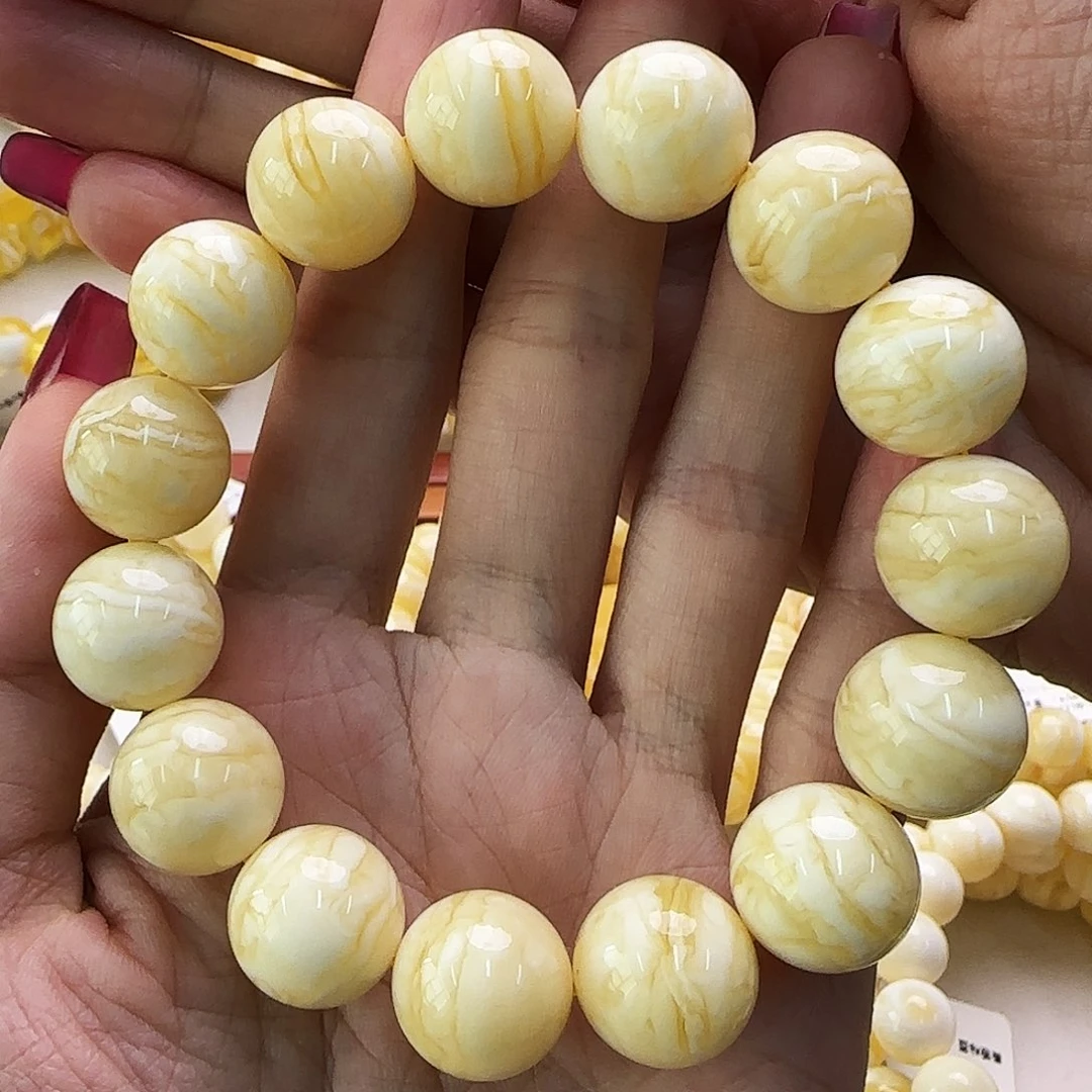 琥珀未镶嵌手链蜜蜡手串