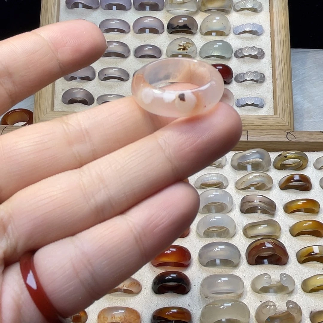 玛瑙/玉髓合金戒指A07港18不退换