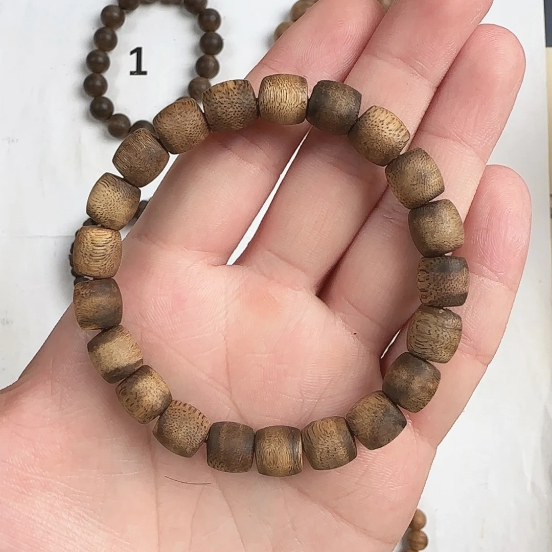 手串沉香0.9鼓珠奇楠沉香手串