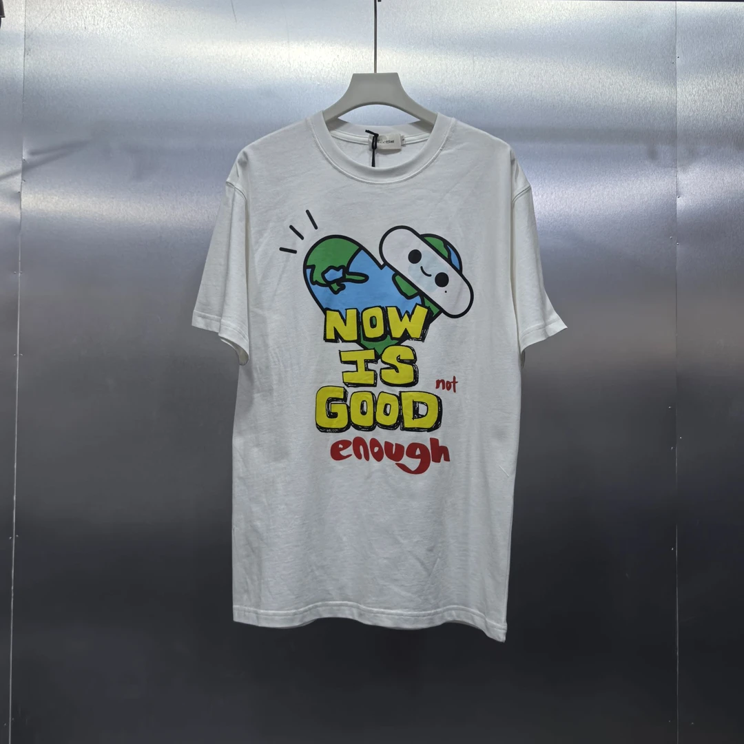 K01-52904-GOO夏季正面爱心地球印花时尚圆领半袖