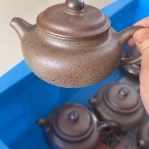 茶壶紫砂隐***子柴烧紫泥料250c c