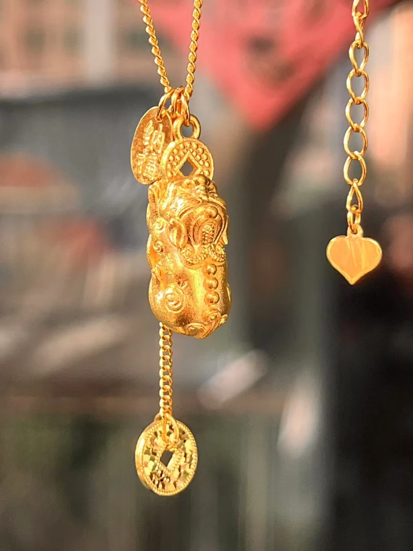 足金999貔貅套链5G工艺