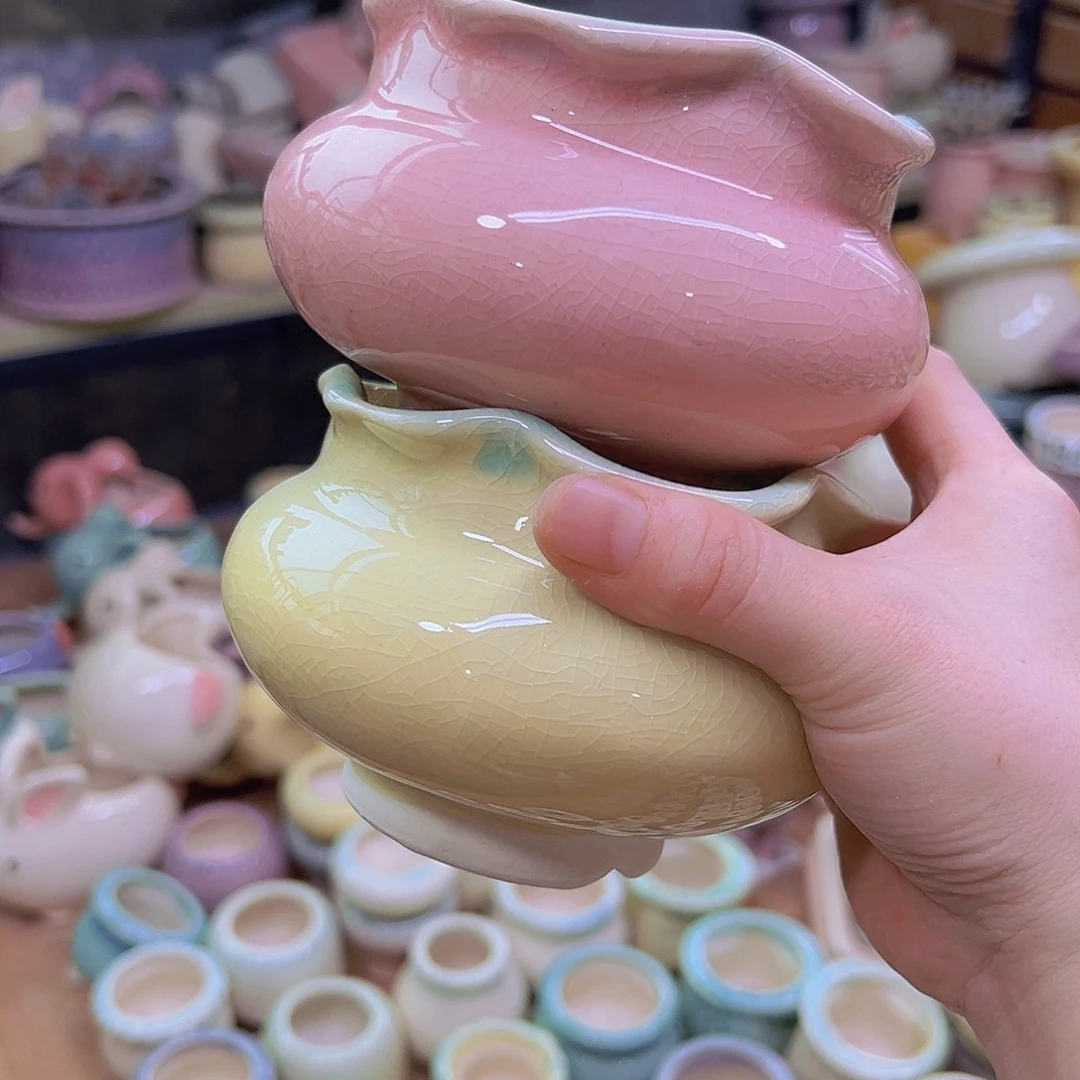 陶瓷花盆当场满12包邮