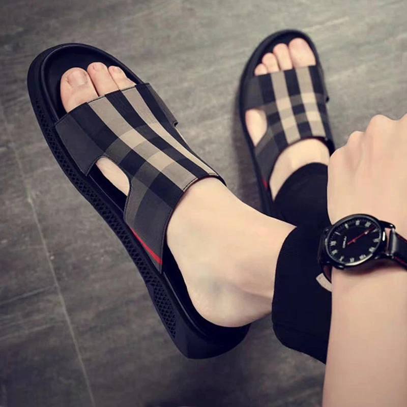 夏季凉鞋男士室外凉拖鞋外穿防水潮流2025新款休闲防滑开车网红