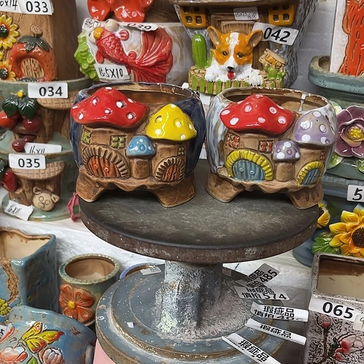 粗陶材质多肉花盆