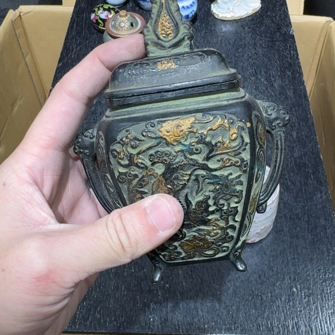 大***亮金属日本中古工艺品摆件
