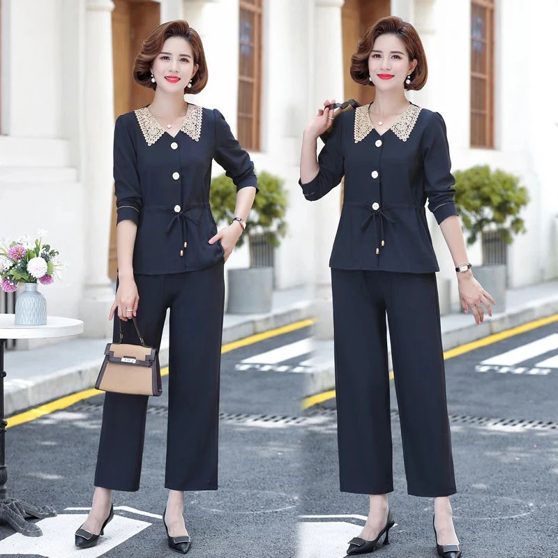 10079西装套装职业装妈妈时尚套装