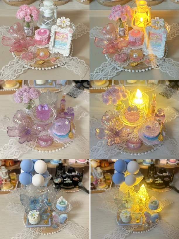 10cm梦幻珍珠蝴蝶（灯可亮）