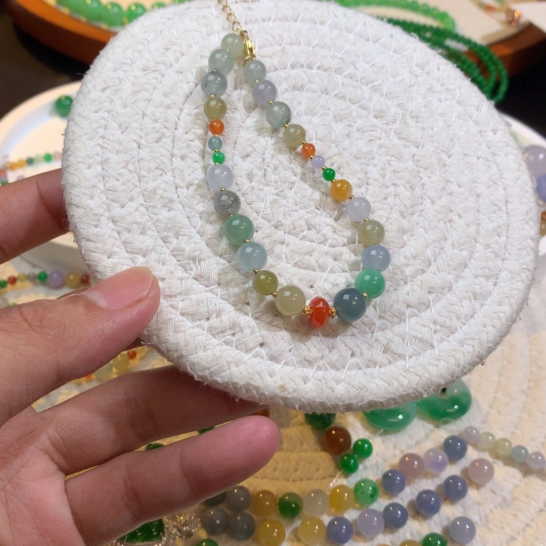 翡翠散珠多宝手串，新款亏出