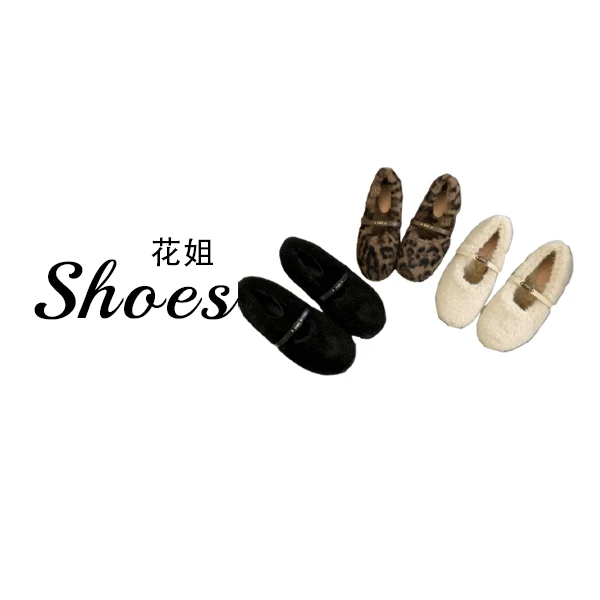 法式内增高一字扣带毛毛鞋女2025秋冬新款气质圆头加绒豆豆鞋