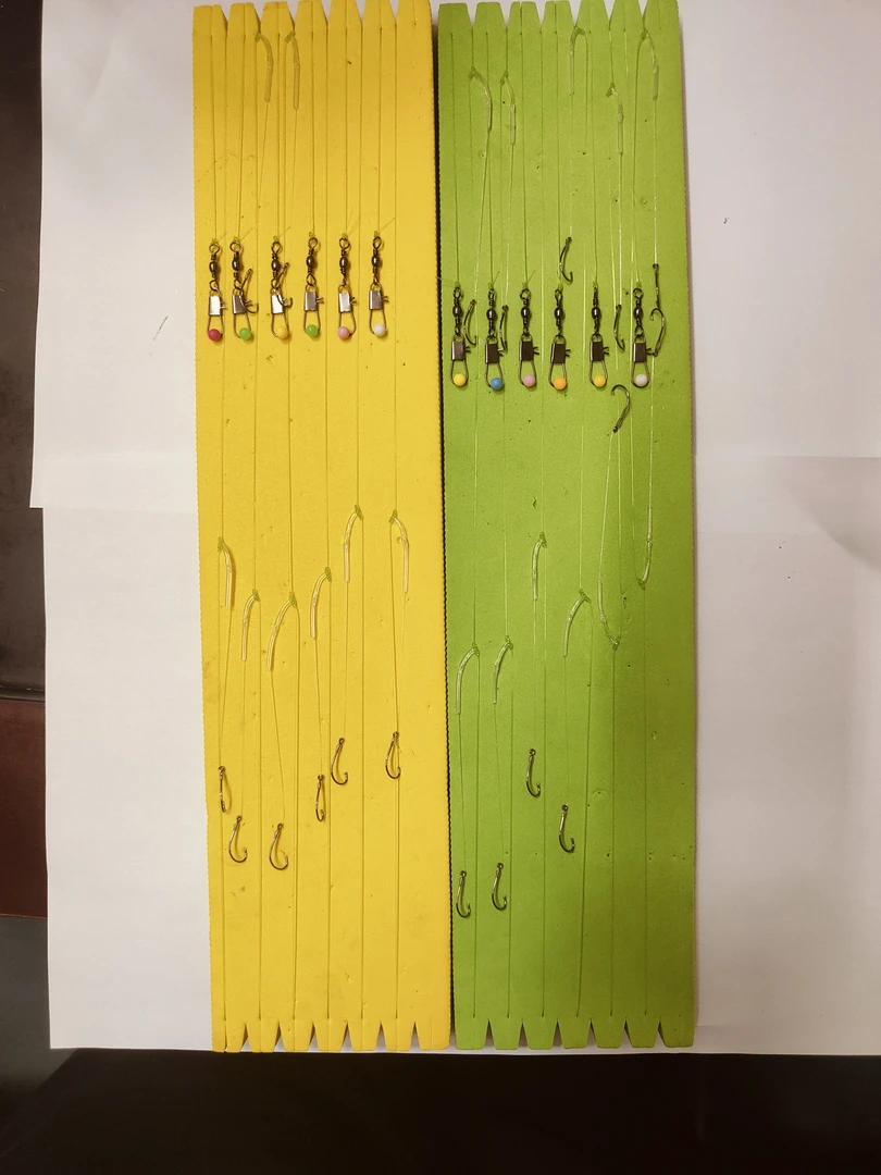 纯手工绑制海钓串钩冬天冬季鲈鱼串钩一拖四钩钓鱼鱼钩串钩线组