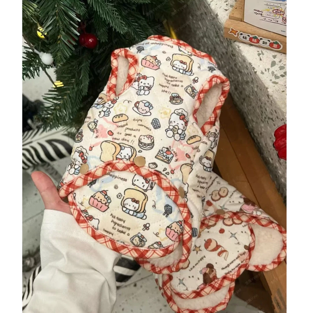 宠物衣服猫咪狗狗秋冬款包肚皮可拆卸二合一保暖马甲