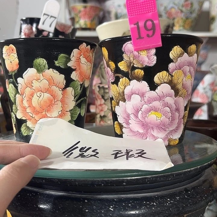 景德镇幸运花盆手绘韩式花盆