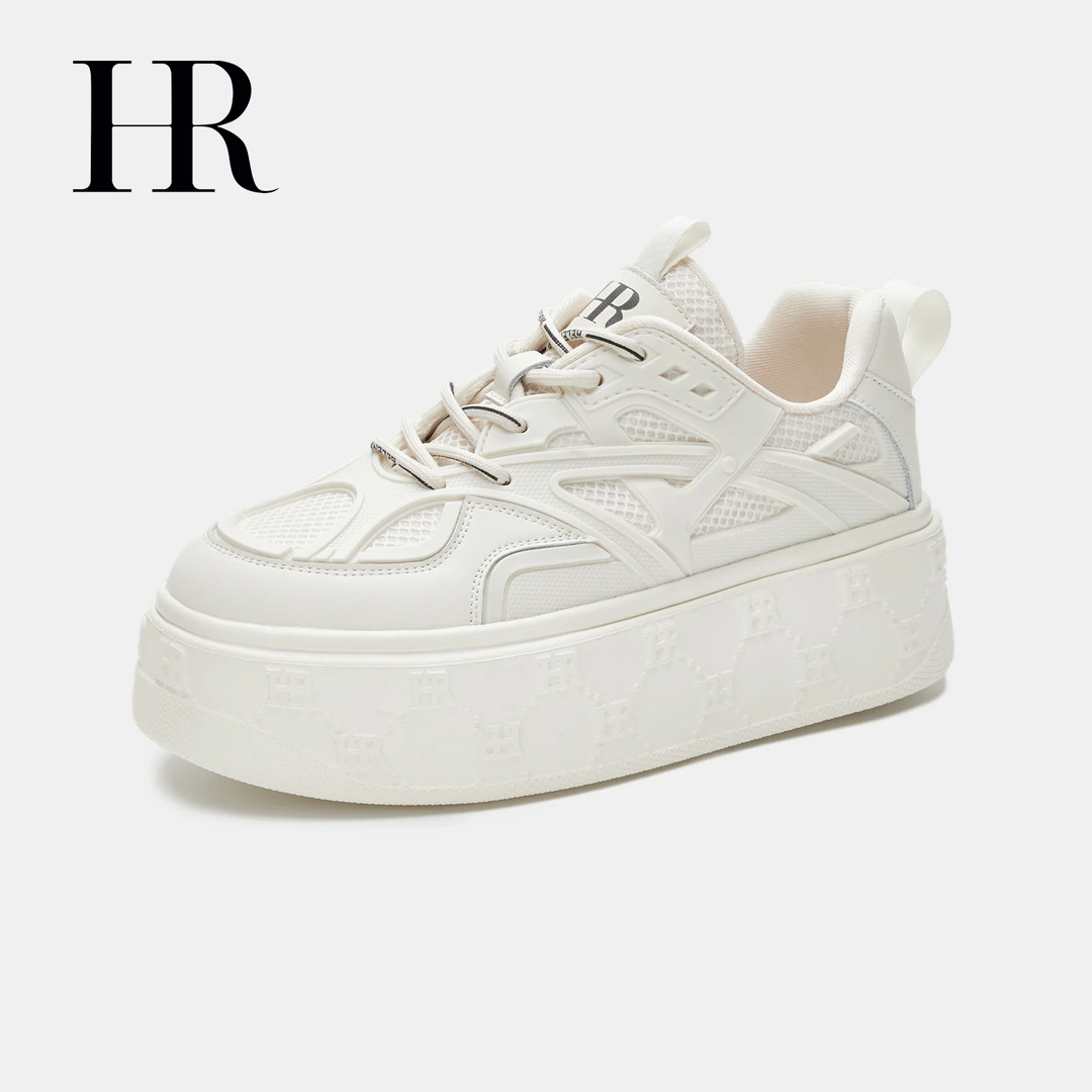 HR/赫莲娜厚底增高小白鞋女2025新款百搭小众板鞋高端休闲运动鞋