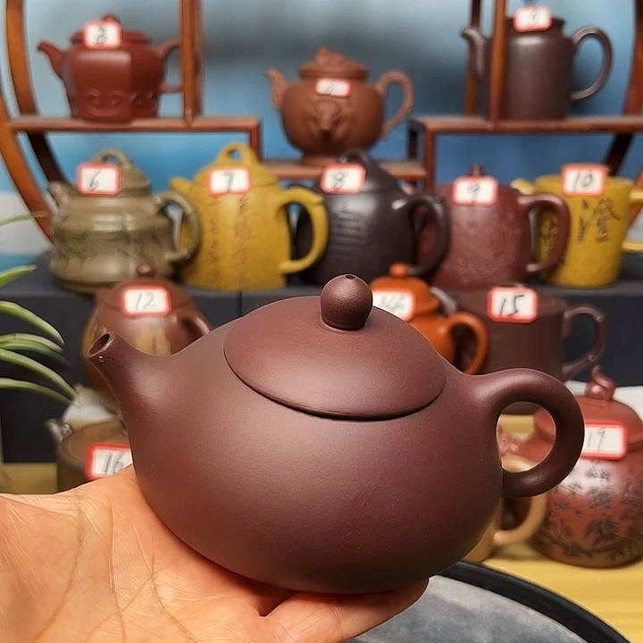 紫砂茶壶微瑕不带证书礼盒200cc