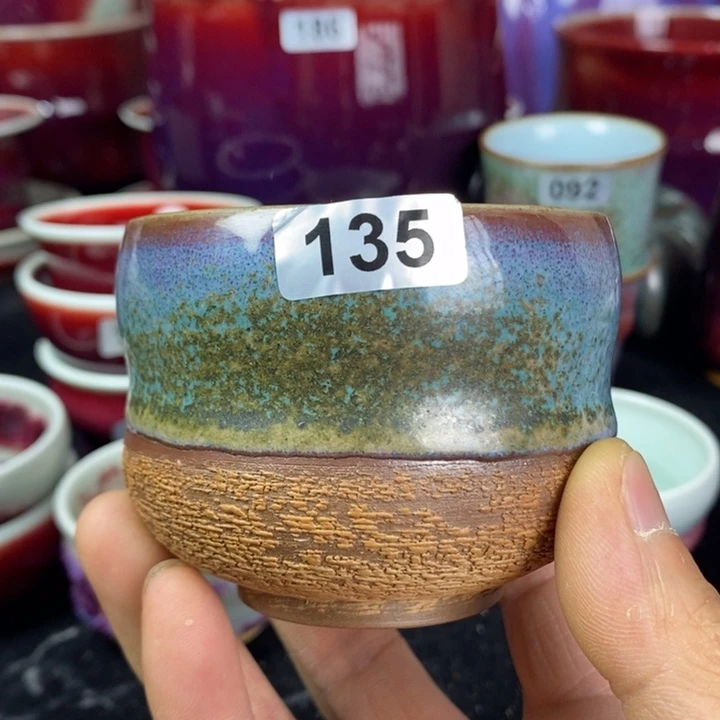 135全手工拉坯钧瓷原矿釉主人杯