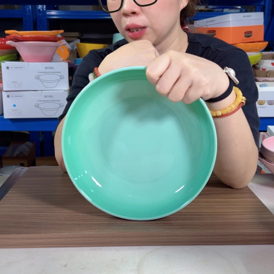 陶瓷轻虹青羽盘子