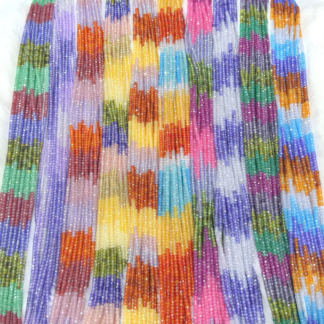 彩色锆石渐变2*3mmDIY半成品