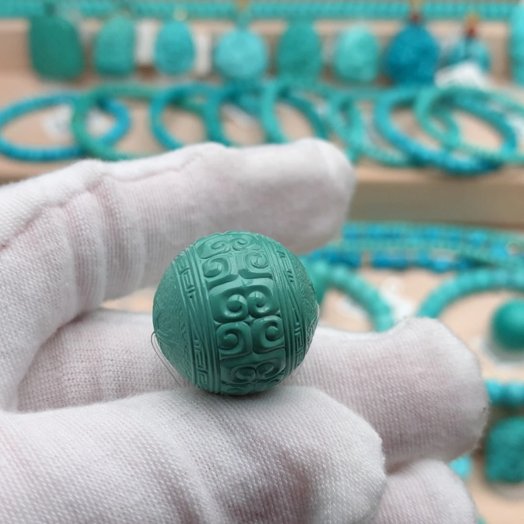 绿松石未镶嵌珠宝奇石20.5mm