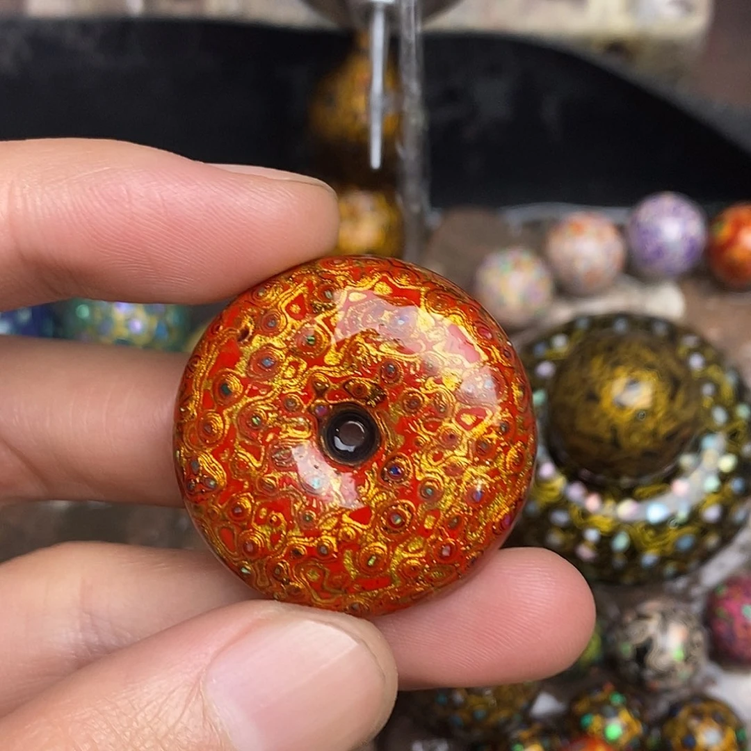 大漆手做工艺珠子30