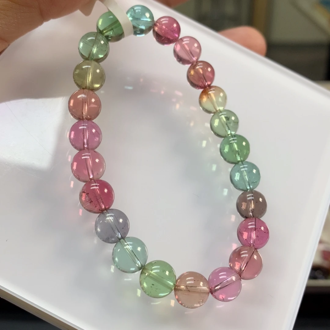 碧玺未镶嵌手链8.3左右