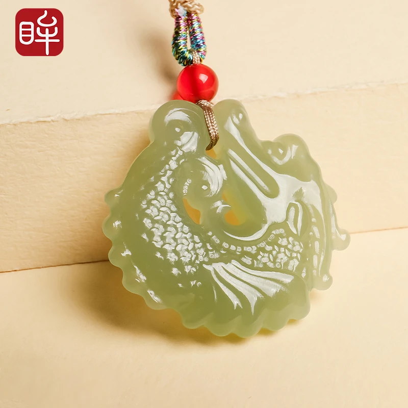印象眸和田玉鱼化龙吊坠 多样性发货 发一 ND