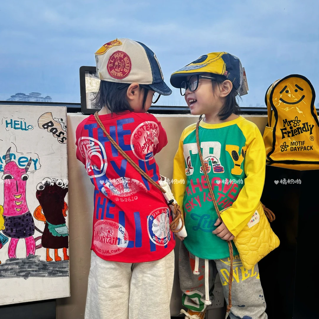 【橘枳哟】中古徽章太阳花TRY长袖体恤