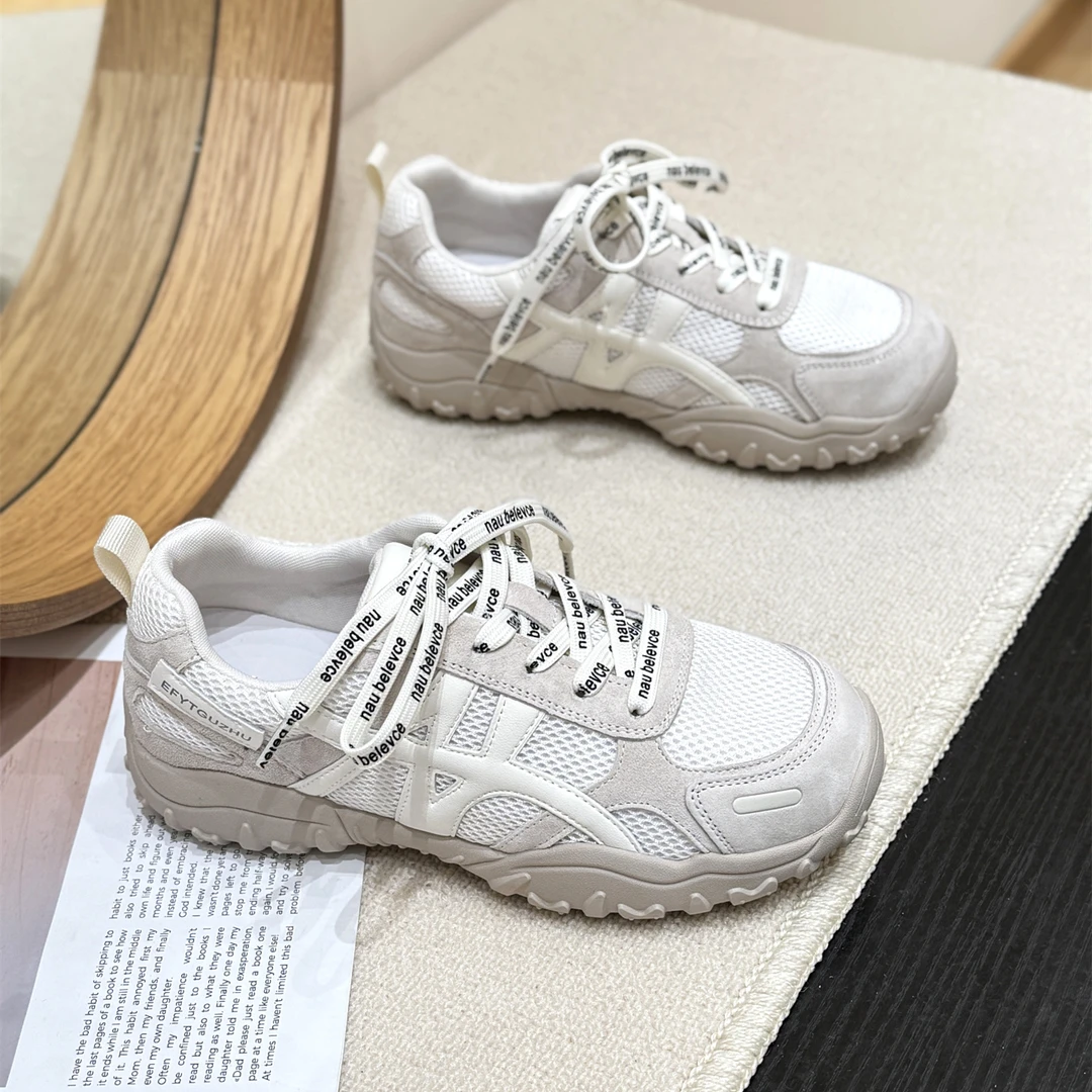 韩版超火厚底运动德训鞋女2025新款时髦系带百搭显瘦休闲百搭板鞋