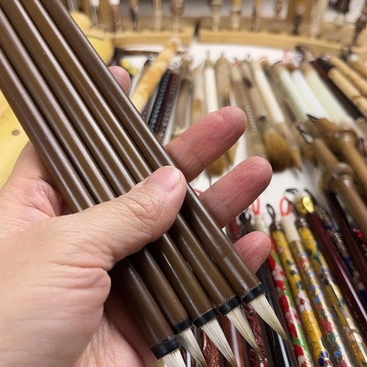 古竹杆狼羊兼毫小楷5支出锋2.0左右