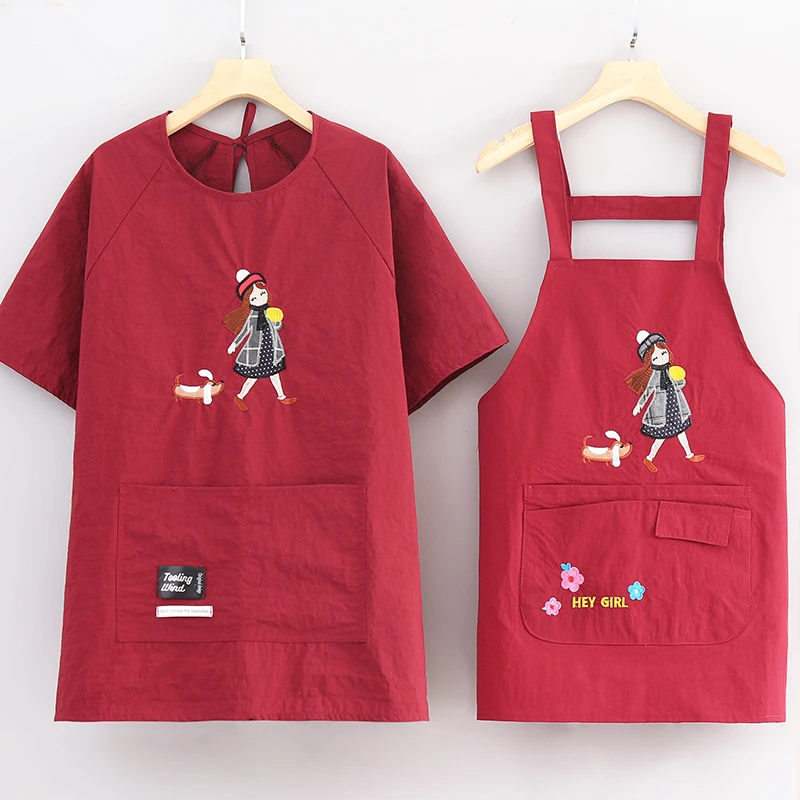 防泼水升级外穿短袖干活耐脏防油舒适围腰男女家用餐饮定制工作服