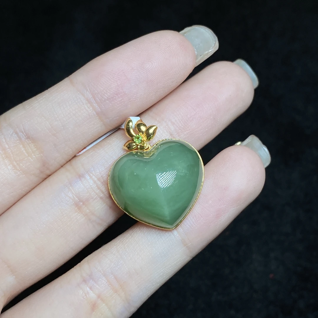 【小北严选】18k金和田玉吊坠约17*19mm【多样性发一件】-AH54X522