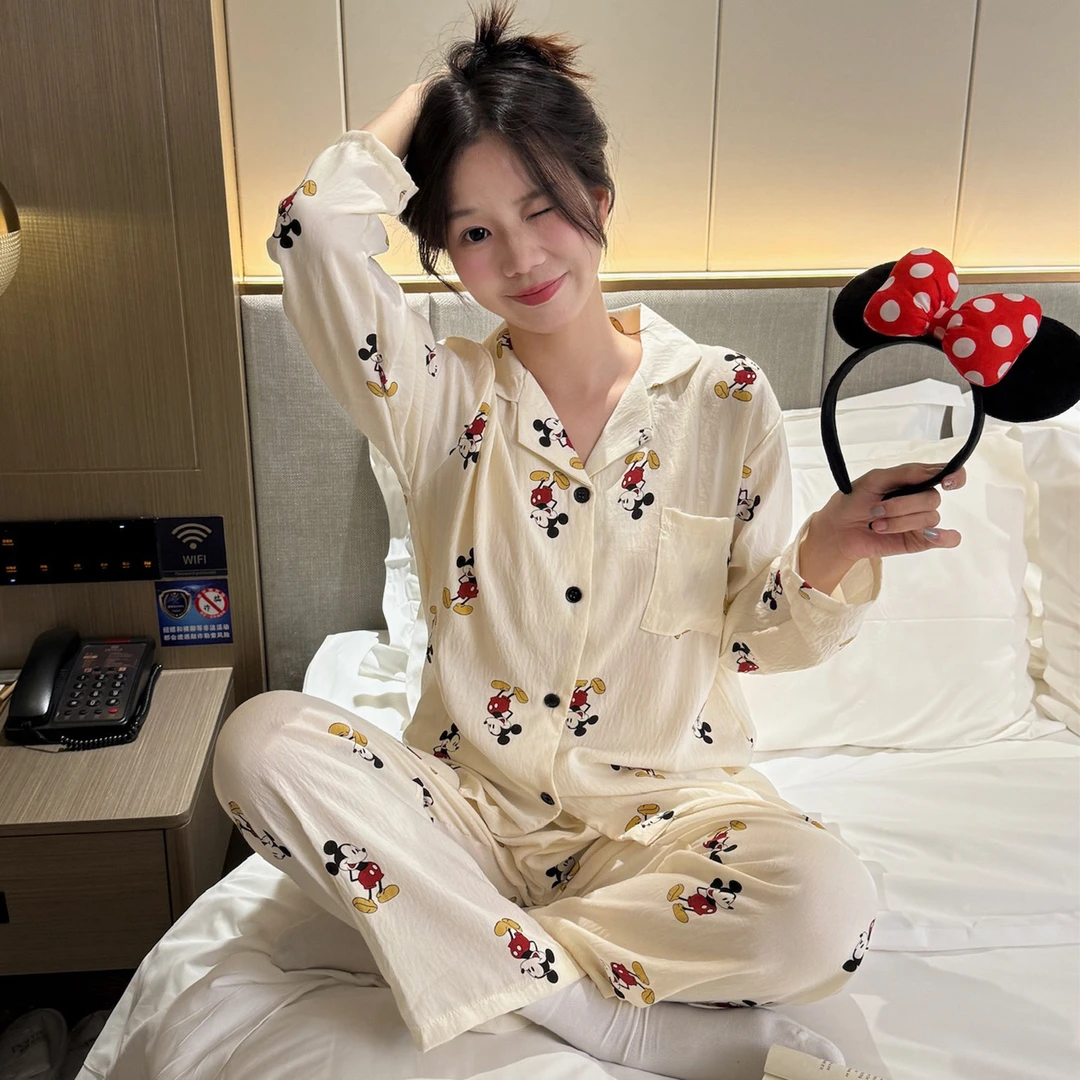 可爱卡通云朵棉睡衣女款长袖春秋季2025新款爆款可外穿家居服套装