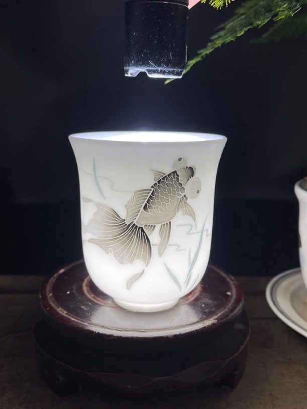 醴陵釉下五彩手绘茶杯120毫升瓷胎细腻高温瓷