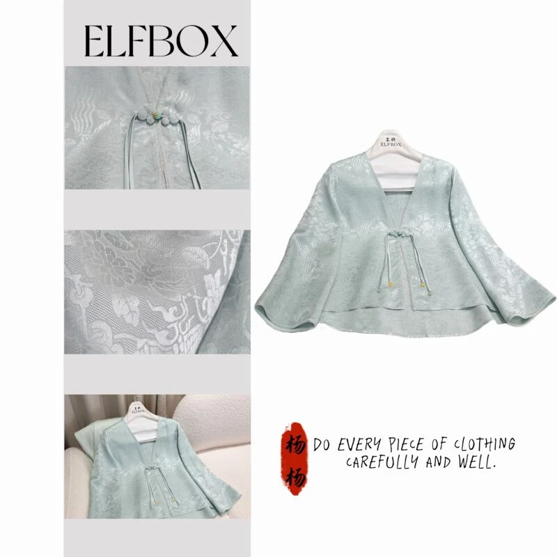 鑫鑫推荐《丝云》2025夏季新款百搭气质时尚花萝桑蚕丝小衫5942