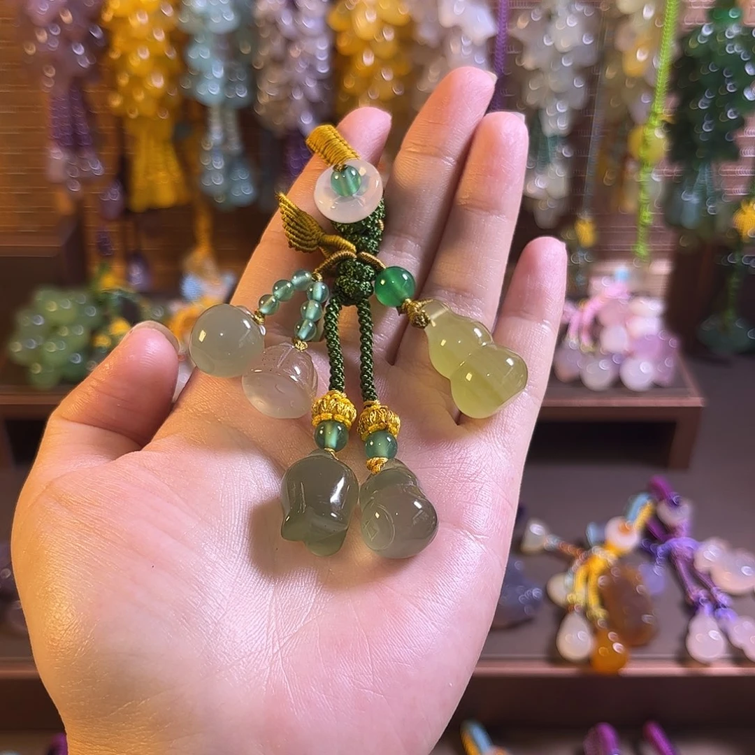 玛瑙/玉髓未镶嵌车挂钥匙扣