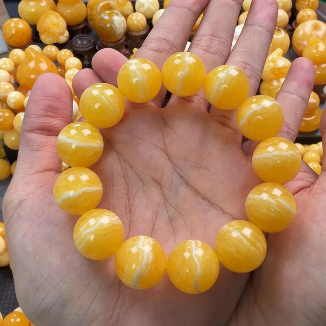 琥珀未镶嵌珠宝奇石18mm同料