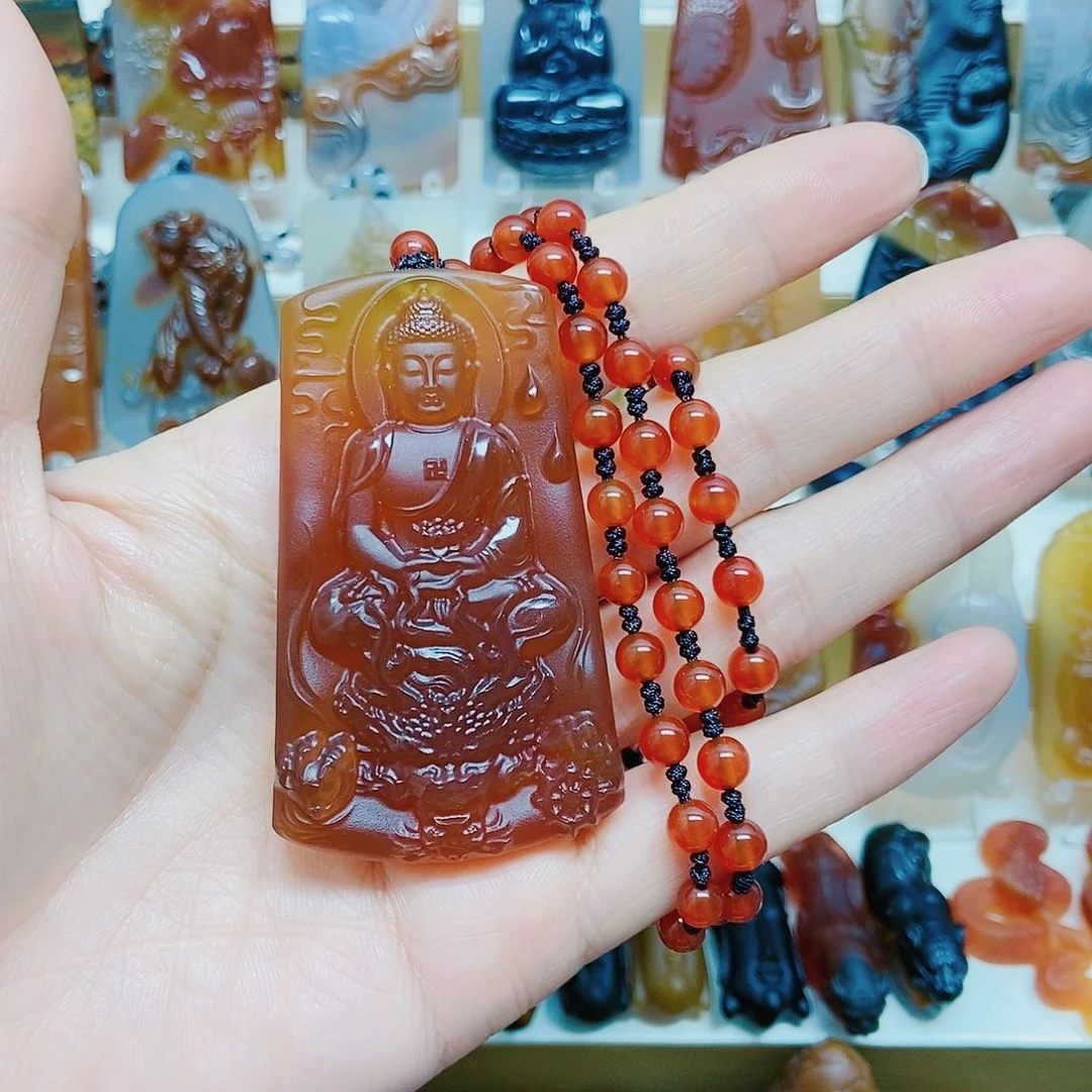 玛瑙/玉髓颈饰未镶嵌滔**虾