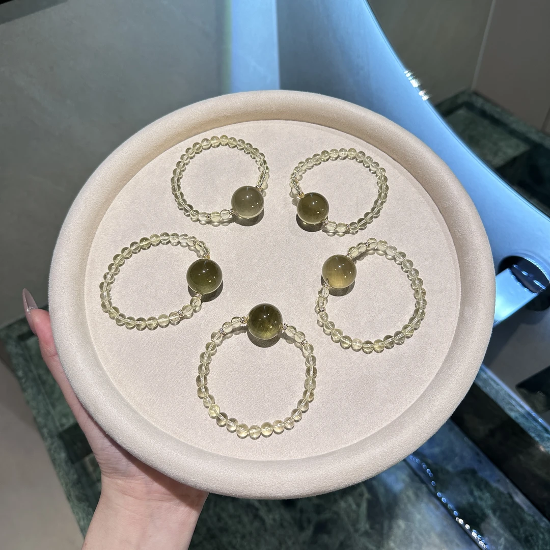 天然水晶柠檬黄水晶手串（多样性发其一）A255