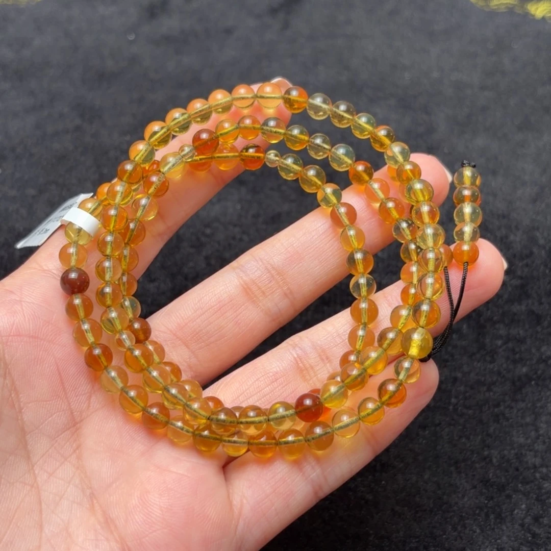 琥珀未镶嵌珠宝奇石5.3mm茶宝