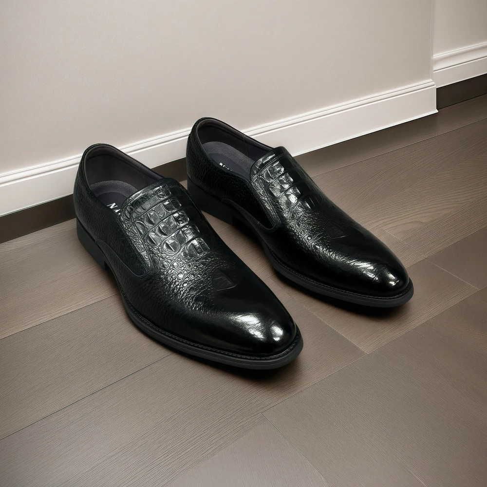 20075-英伦欧版绅士休闲尖头皮鞋男士