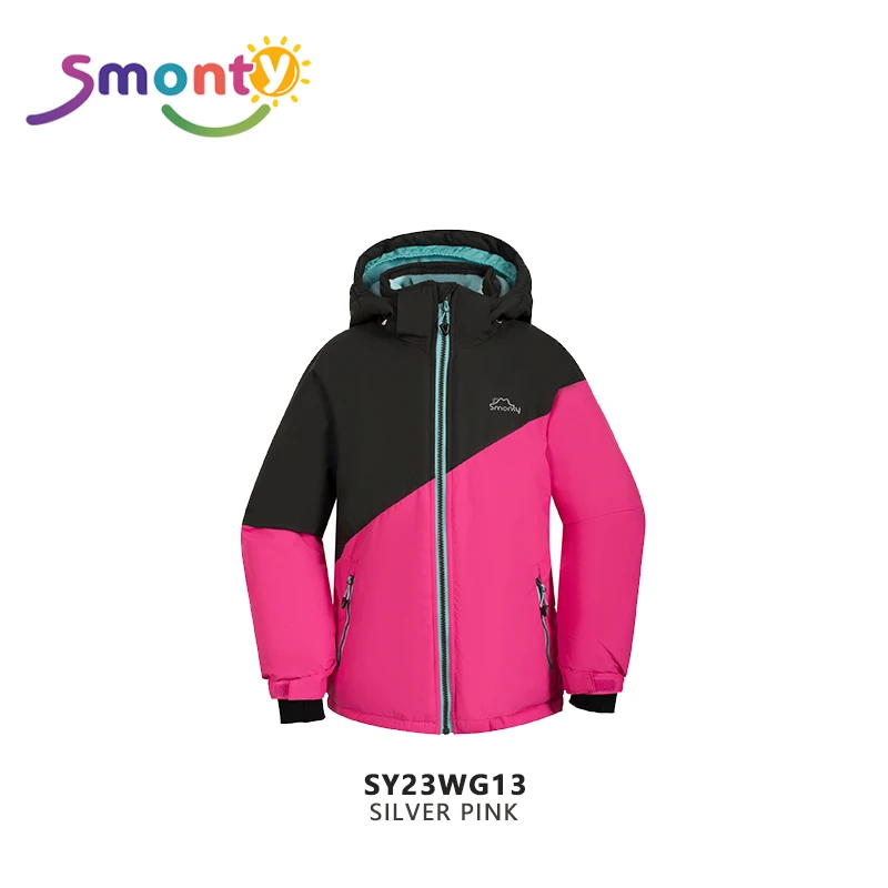 雪漫斯SMONTY儿童加厚保暖冬季女童繁锦瑟滑雪服户外防风外套