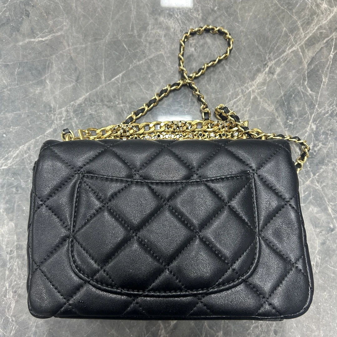 2025新款女包时尚新款三金黑色