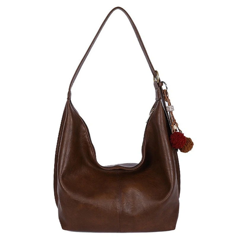 洋气时尚精致百搭简约皮质大容量休闲单肩斜挎2025秋季女式腋下包